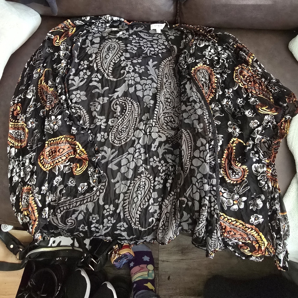 Women's paisley cardigan